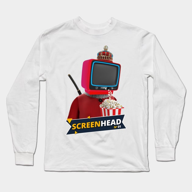 Screen Head Series No:1 Long Sleeve T-Shirt by DESIGNWELTS